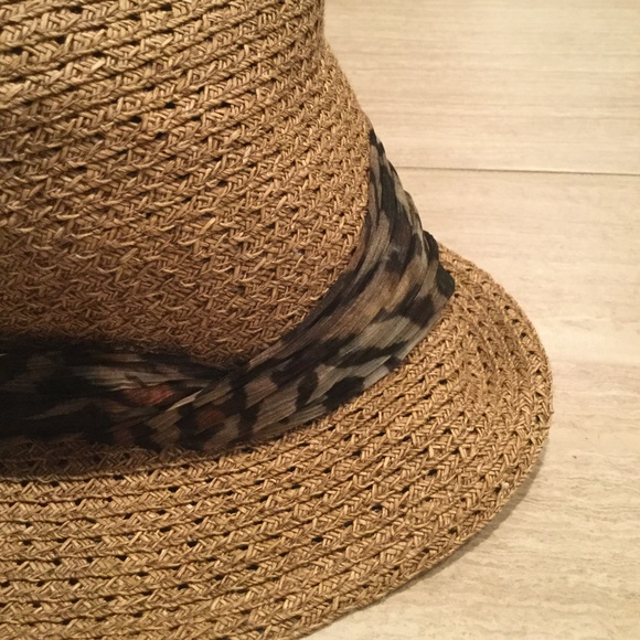 Eugenia Kim 100% Natural Straw Fedora Hat with Chiffon Scarf main image 6